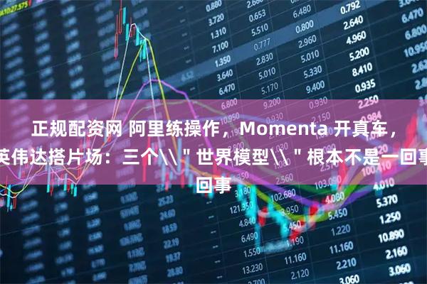 正规配资网 阿里练操作，Momenta 开真车，英伟达搭片场：三个\＂世界模型\＂根本不是一回事